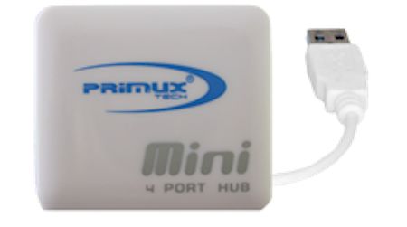 Hub Usb 4 Puertos Primux H105 Mini Blanco